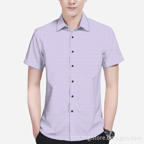 Business Check Bamboo fabric Ventilate Polyester Cloth